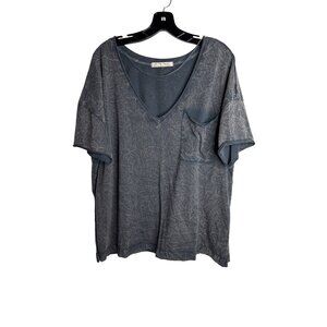 We The Free Women's Gray Tie Dye Short Sleeve Tee Shirt Size M